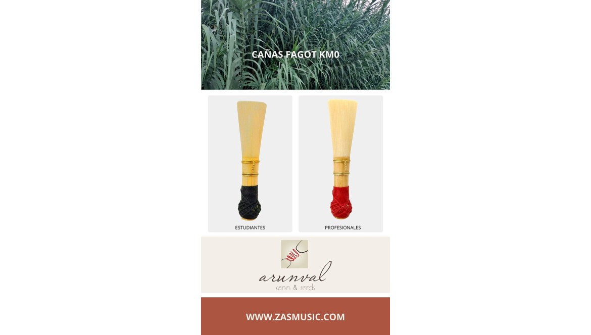 Cañas para fagot estudiantes y profesionales Km0